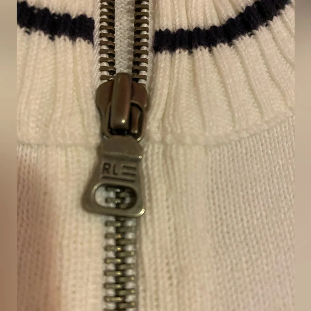 Polo Jeans Company white and navy sweater in size XL. NWOT - Picture 6 of 12